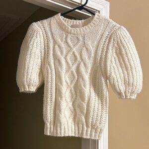 Chic Ivory Cable Knit Sweater